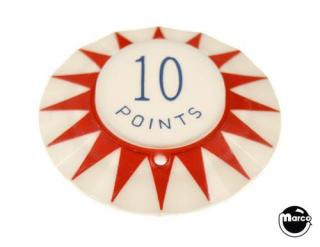 Pop bumper cap sunburst '10 Points' R/B