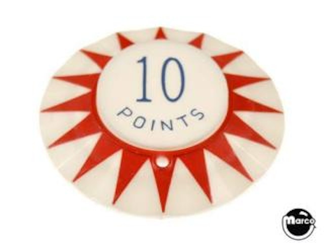 Pop bumper cap sunburst '10 Points' R/B