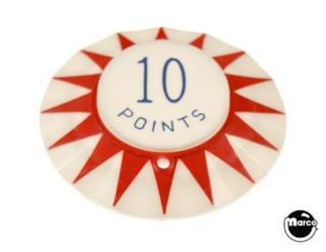 Pop bumper cap sunburst '10 Points' R/B