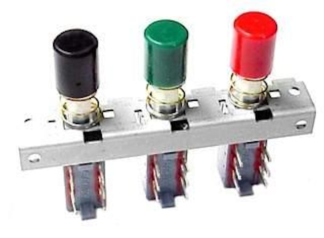 Service switch 3 button red green black USE 500-6056-03