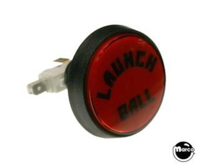 Pushbutton 2 inch round red 'Launch Ball'
