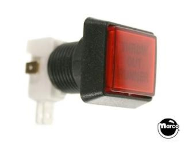 Pushbutton 1 inch square 'Throw Out Runner'