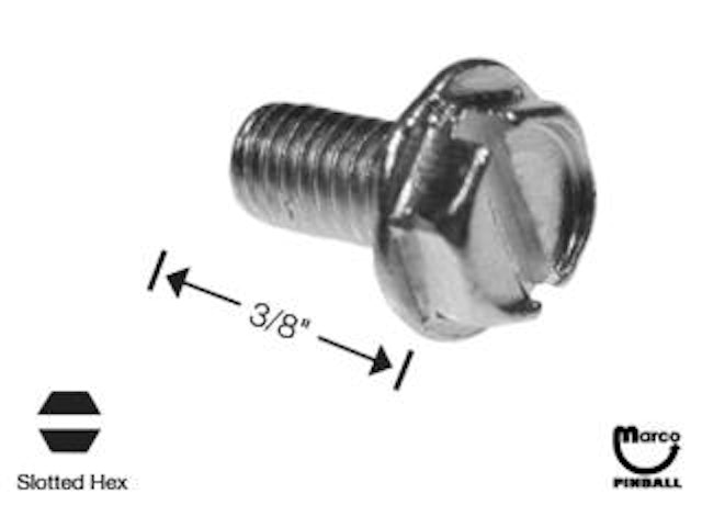 Machine Screw 10-32 x 3/8 inch sl-hwh serrated