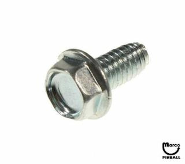 Machine S\screw 8-32 x 3/8 inch hex washer head swage