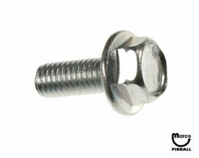 Machine screw 10-32 x 1/2 inch hwh serrated