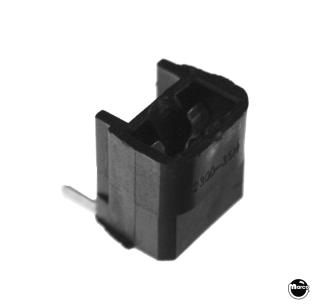 Lamp socket - wedge PCB 2 pin mount horizontal wedge