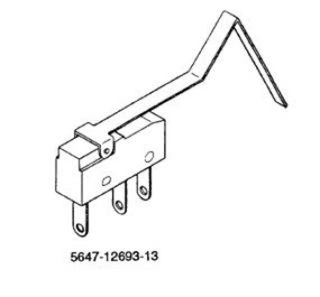Switch - sub-miniature formed lever actuator 5647-12073-13