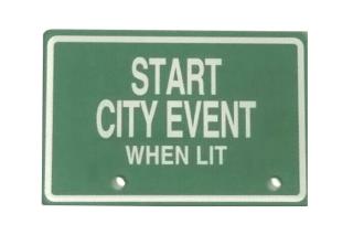 ROAD SHOW (Williams) Plastic 'Start City Event'