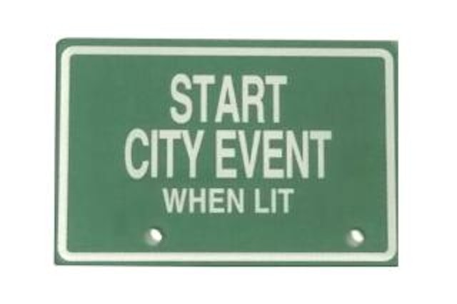 ROAD SHOW (Williams) Plastic 'Start City Event'