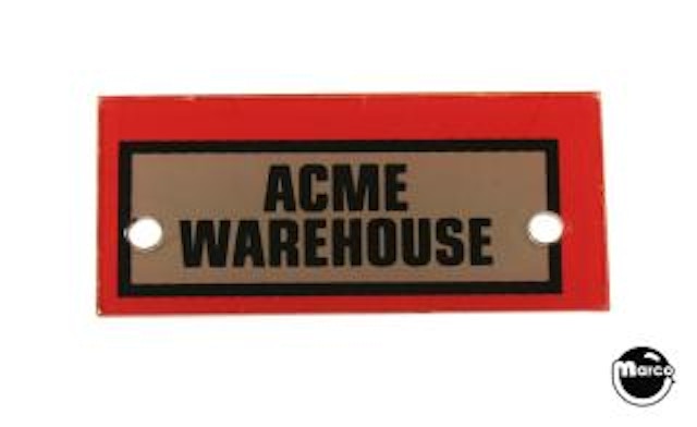 DIRTY HARRY (Williams) Plastic "Acme..."