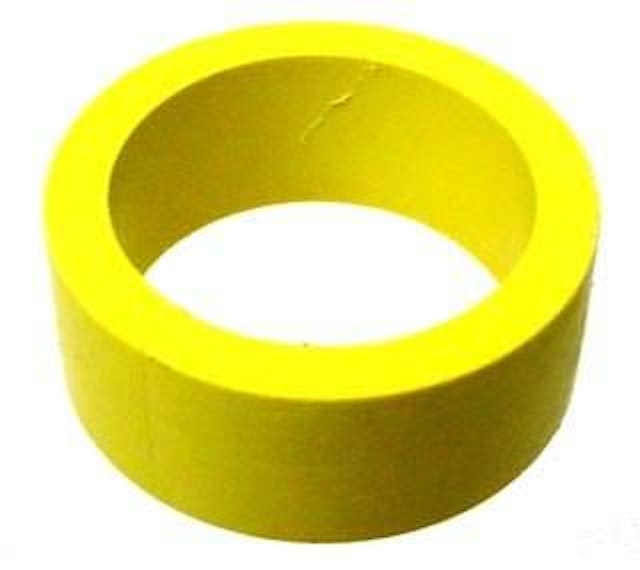 Rubber - flipper 1/2 x 1 inch ID yellow