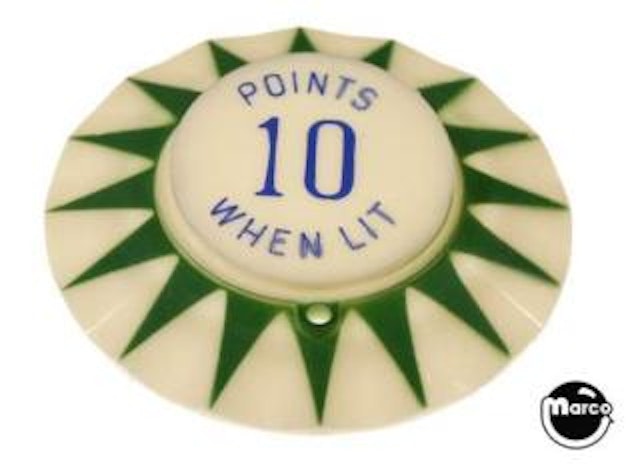 Pop bumper cap sunburst '10 Points W/Lit' G/B 16531