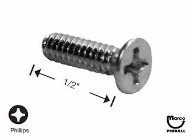 Machine Screw 6-32 x 1/2 inch p-flh