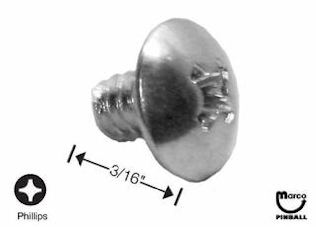 Machine Screw 6-32 x 3/16" p-tr hd