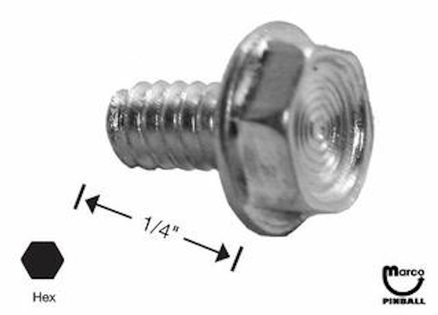 Machine Screw 6-32 x 1/4 inch pl-hwh
