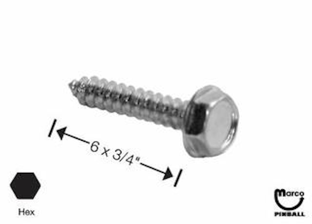 Sheet Metal Screw #6 x 3/4 inch pl-hwh