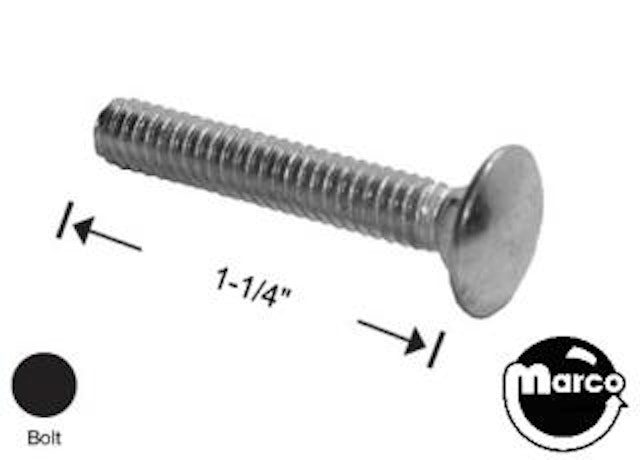 Bolt carriage 1/4-20 x 1-1/4 inch zinc