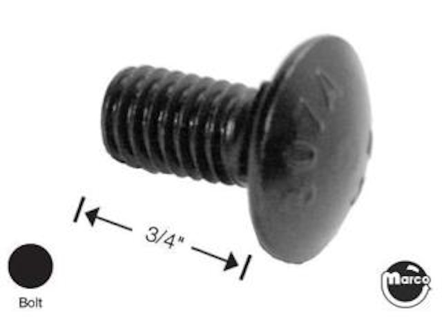 Bolt 3/8-16 x 3/4 inch short neck black