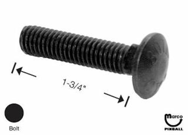 Carriage bolt 3/8-16 x 1-3/4" black