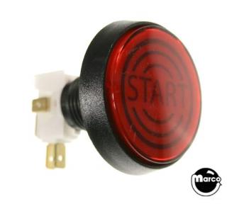 Pushbutton 2 inch round red 'Start' with rings