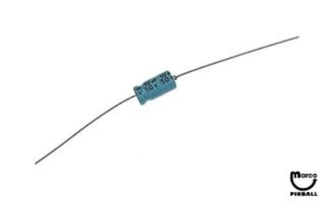 Capacitor 10uF @ 50V axial non-polarized C10M50VA-NP