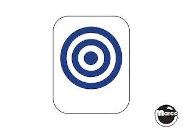 Drop target decal Bally bullseye blue