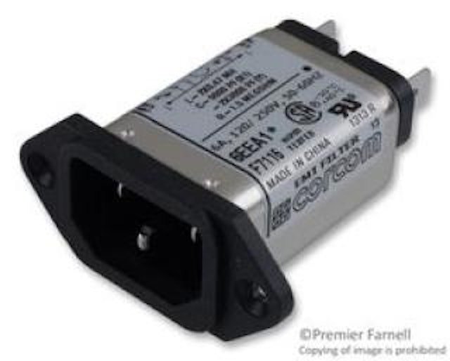 AC line filter 5 amp with IEC connector