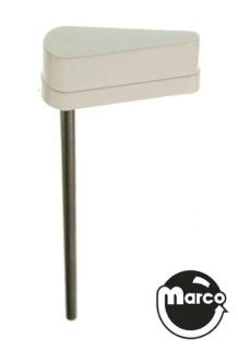 Flipper & shaft 2 inch white bat 6 inch shaft