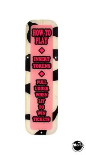 UDDERLY TICKETS (Stern) Score / instruction display