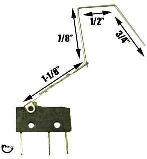 Switch sub-mini assembly with rollover