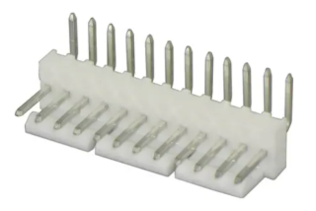 Header .100 inch 12 position right angle lock 22-05-3121