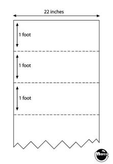 Mylar® sheet 22 inches wide per foot
