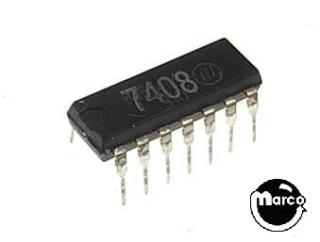 IC - 14 pin DIP SN7408N quad 2 input 100-0028-00 USE 74LS08