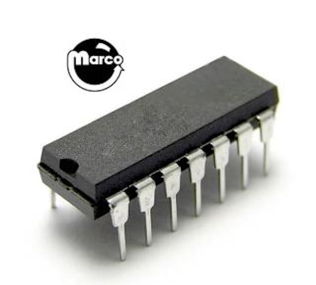IC - 14 pin DIP quad 2-input NO gate CMOS 5310-09882-00