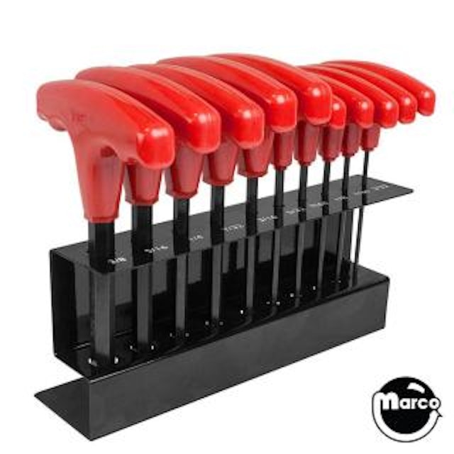 Hex Wrench set - T Handle 10 pc SAE