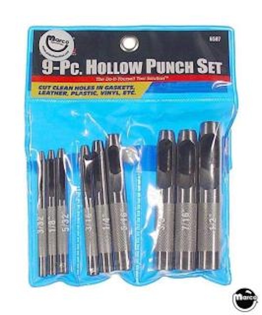 Hollow punch set - 9 piece