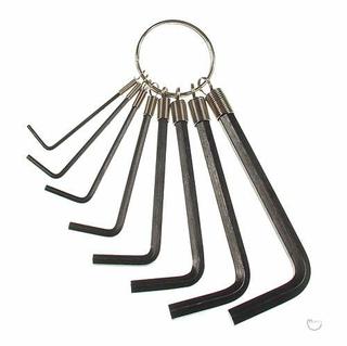 Hex wrench set - 8 piece SAE 1/16 - 1/4 inch