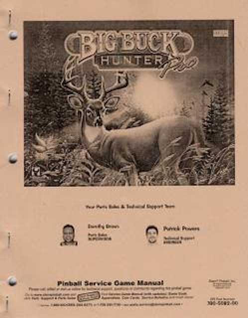 BIG BUCK HUNTER (Stern) Manual