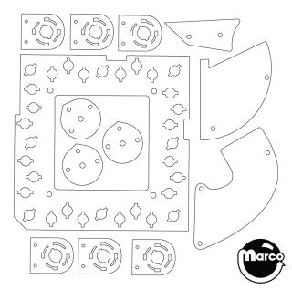 MONOPOLY (Stern) Plastic clear set (13)