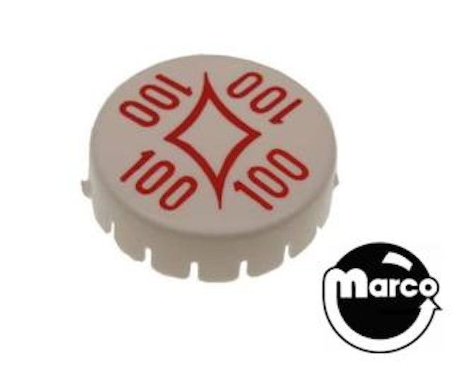 Pop bumper cap GTB 100s diamond red