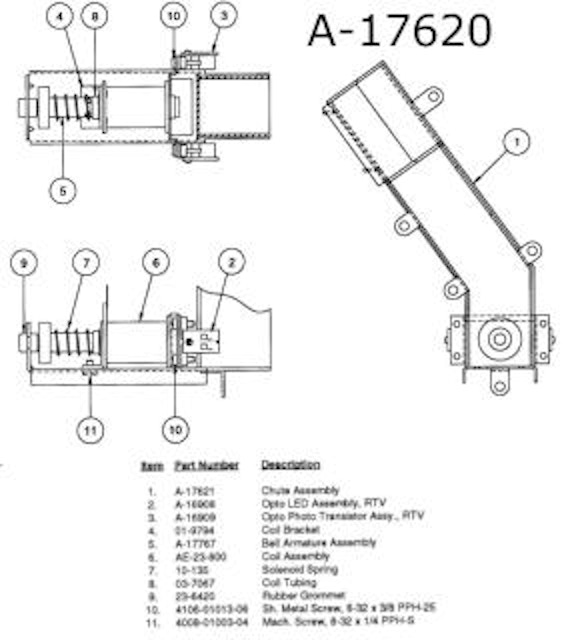 DEMOLITION MAN (Williams) Chute & ball popper assembly