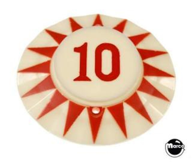 Pop bumper cap sunburst '10' R/R