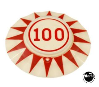Pop bumper cap sunburst '100' circle R/R