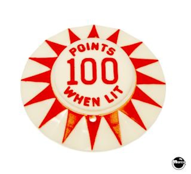 Pop bumper cap 'Points 100 W/Lit' R/R