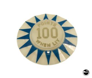 Pop bumper cap sunburst 'Points 100 When Lit' B/GL C-719-16