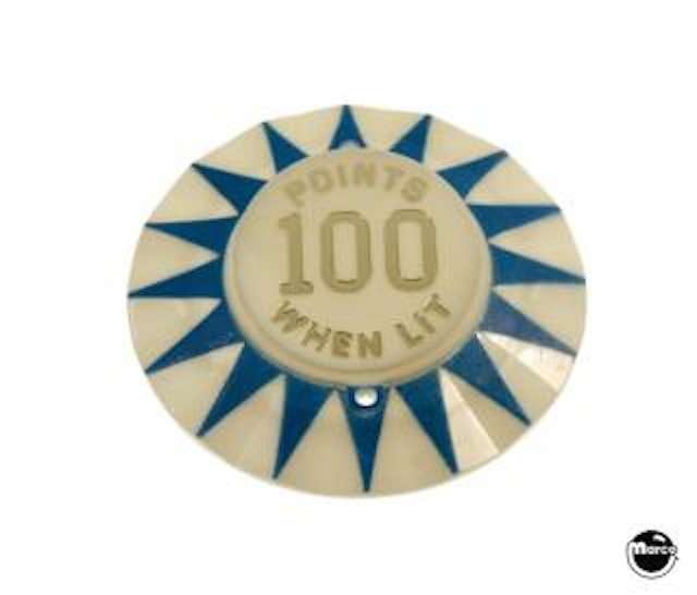 Pop bumper cap sunburst 'Points 100 When Lit' B/GL C-719-16