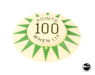 Pop bumper cap sunburst 'Points 100 W/Lit' G/GL C-719-13