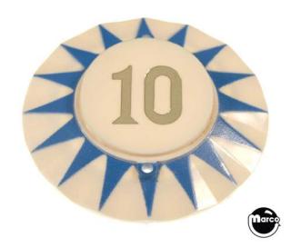 Pop bumper cap starburst '10' B/G