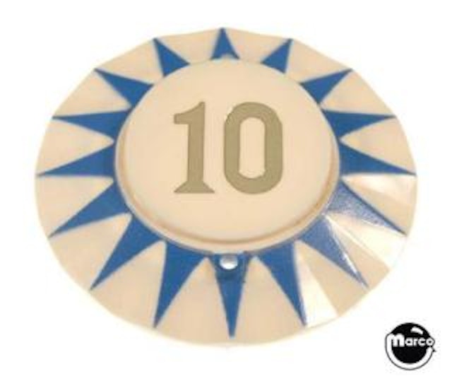 Pop bumper cap starburst '10' B/G
