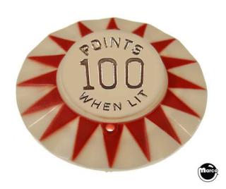 Pop bumper cap "Points 100 W/Lit" R/GL